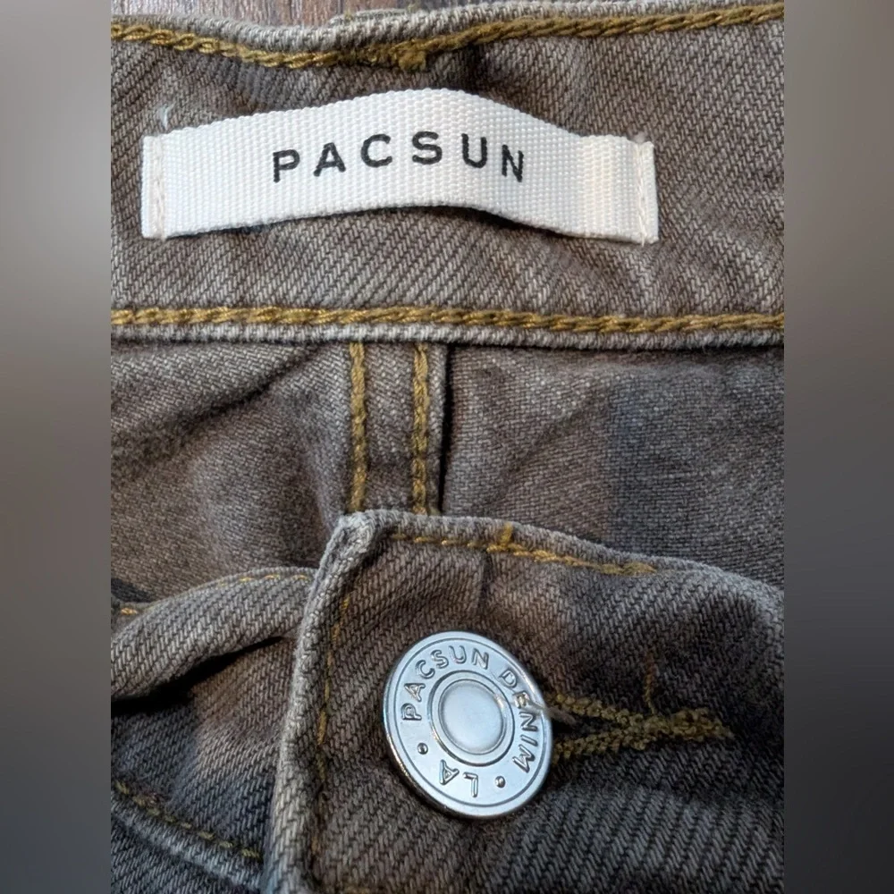 PACSUN High Rise Bootcut Jeans Brown Size 28